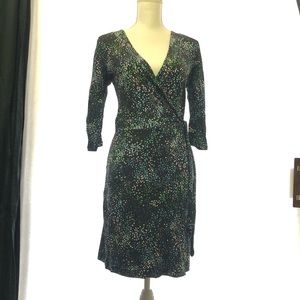 3$25 H&M wrap dot print dress size 4 3/4 sleeve
